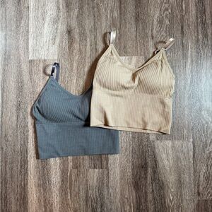 2 ribbed tank tops